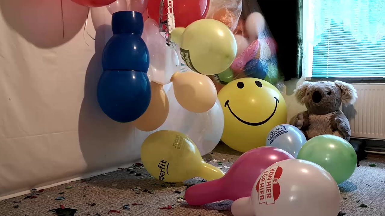 Machine inflates 36 Balloons in a Row #balloonpop #balloon #balloons