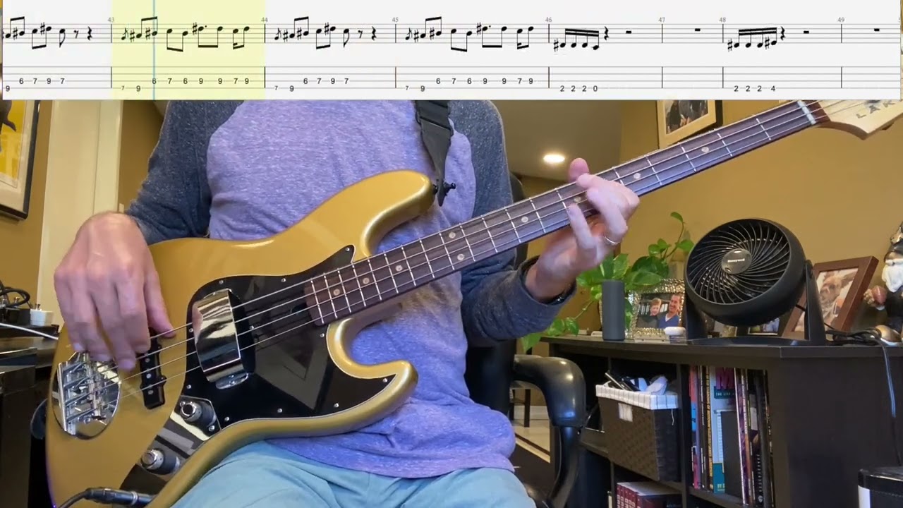 Give It To Me Baby by Rick James Isolated Bass Cover with Tab