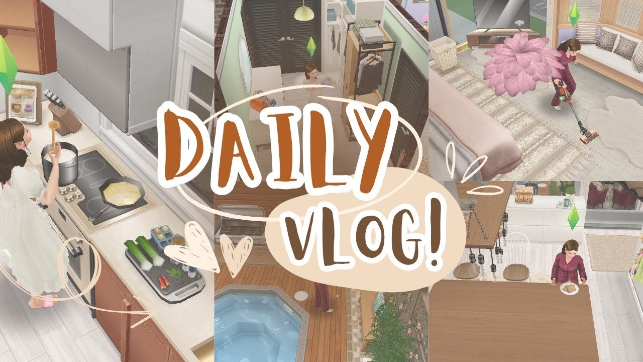The Sims Daily Vlog | Cooking, Cleaning & Cozy Living