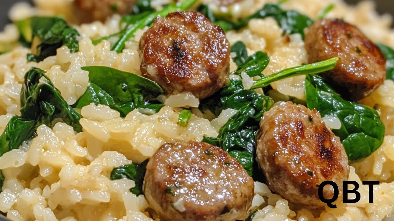 Рецепт приготовления колбасы с пармезаном, чесночным маслом и рисом займет всего 20 минут