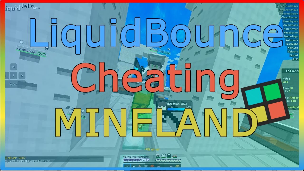 LiquidBounce Destroying Mineland in 2025 !