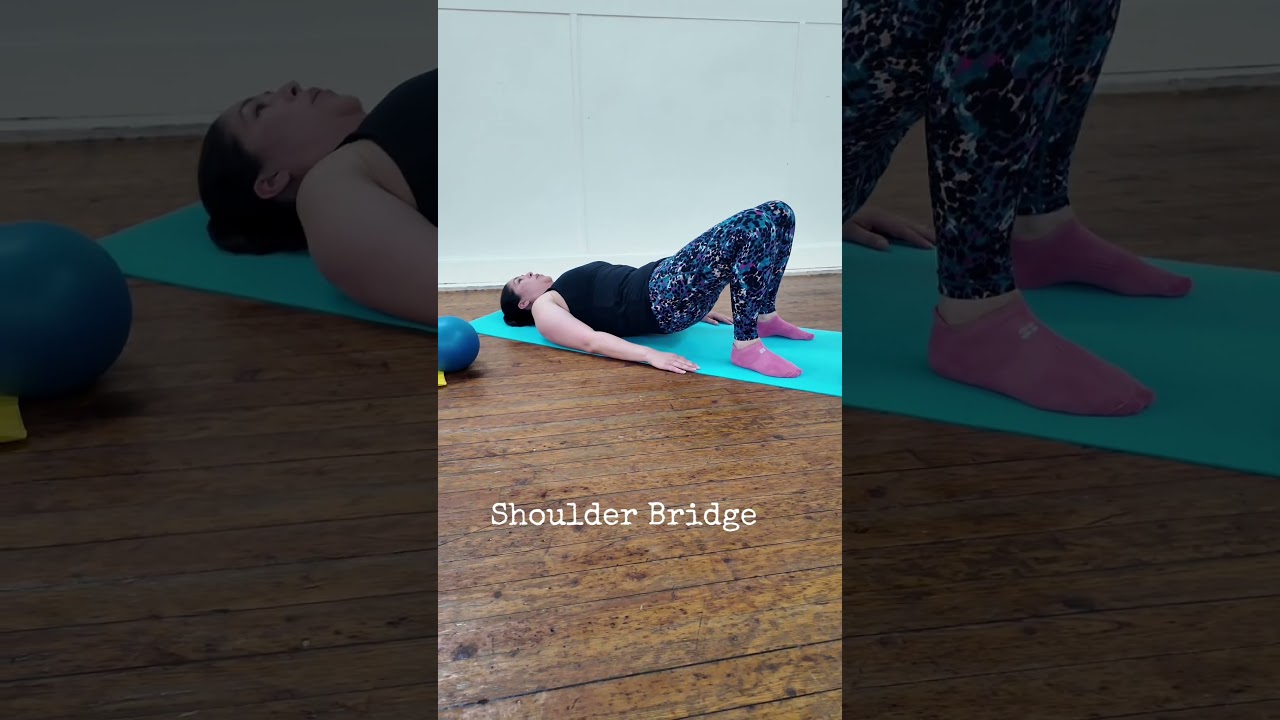 Shoulder Bridge - great for strengthening the glutes, stretching the quads & hip flexors. 