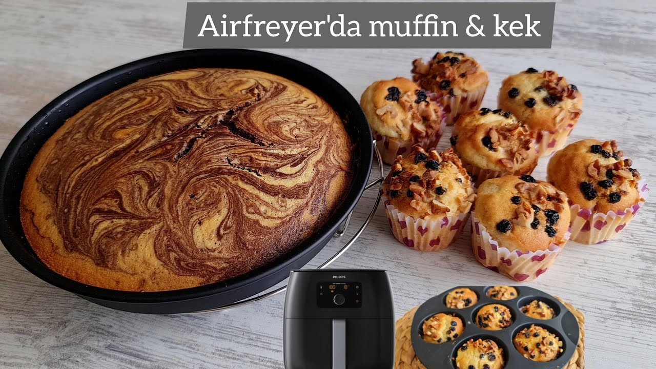 AİRFRYERDA KEK TARİFİ 🔝 15 DAKİKADA MUFFİN KEK TARİFİ