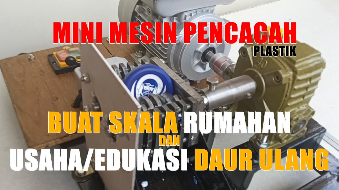 Percobaan Kit Mini Shredder Machine || Mencacah Plastik HDPE Tutup Galon.  #minishredder