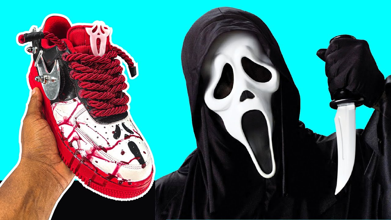 I made a Halloween Ghostface themed custom using an Air Force 1
