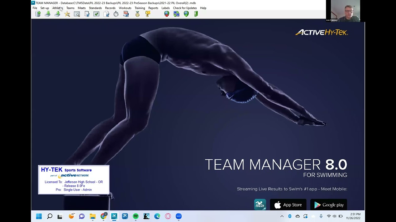 Entering Athletes into a meet via Team Manager