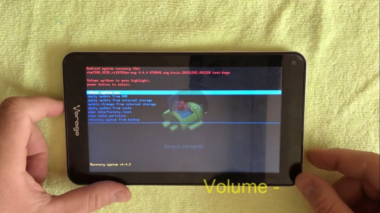 RESTAURACIÓN de FÁBRICA a Tablet Vorago PAD-7 / HARD RESET Vorago PAD-7.