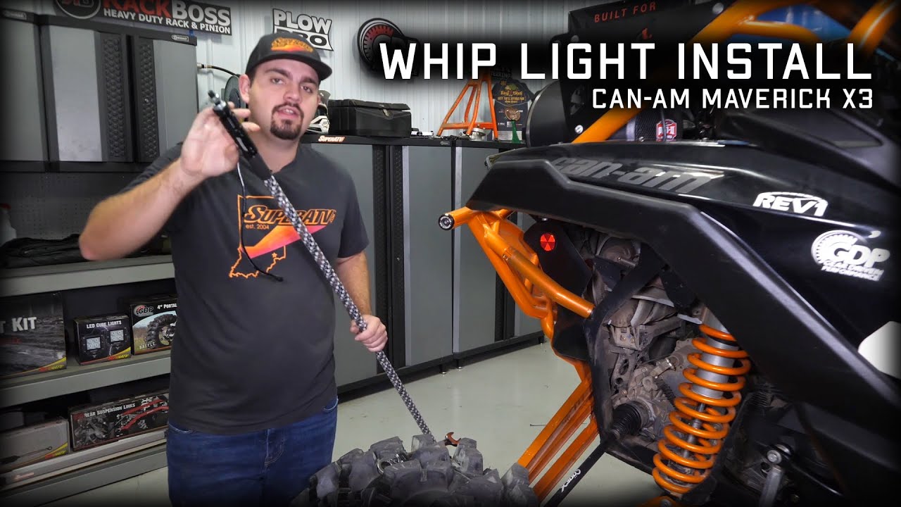 How to install whip lights on Can-Am Maverick X3 | SuperATV