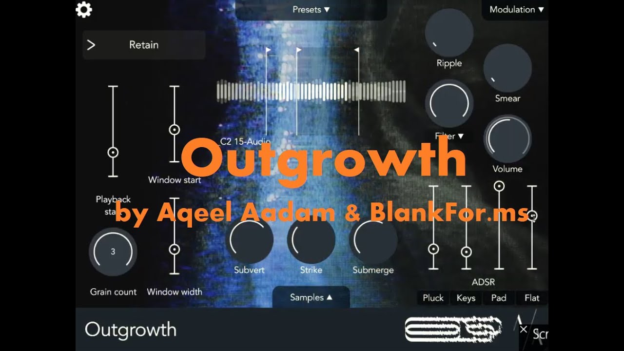 Outgrowth by Aqeel Aadam and BlankFor.ms | Desktop version demo/tutorial