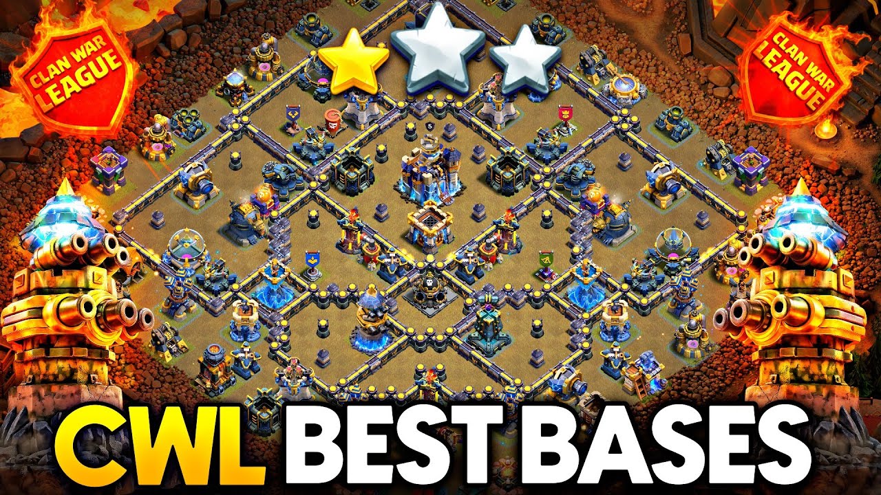 Лучшая раскладка базы для TH18 в CWL и War | Новая база TH18 против метательных орудий | База TH1...