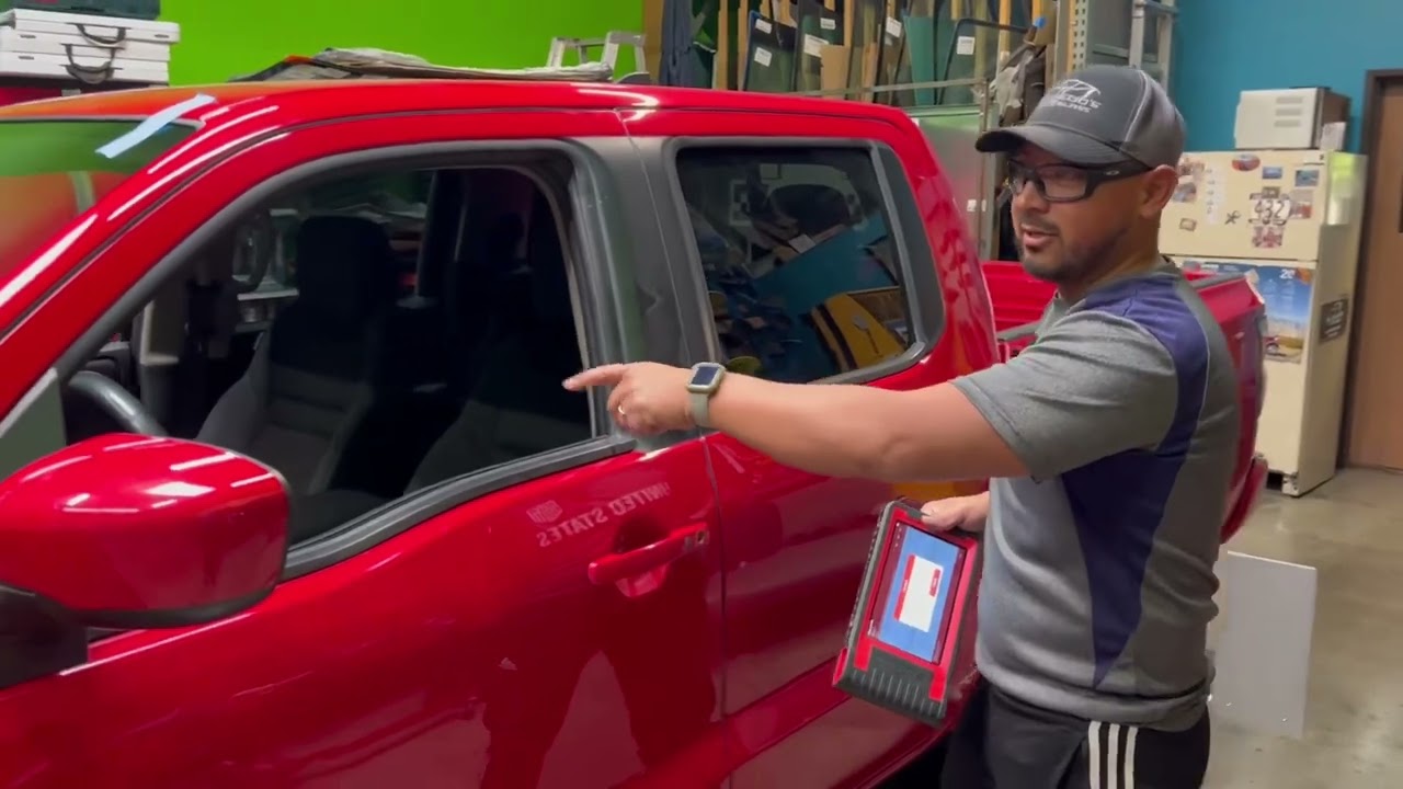 Статическая перекалибровка лобового стекла ADAS для Nissan Frontier 2022 года от Alfredo’s Auto G...