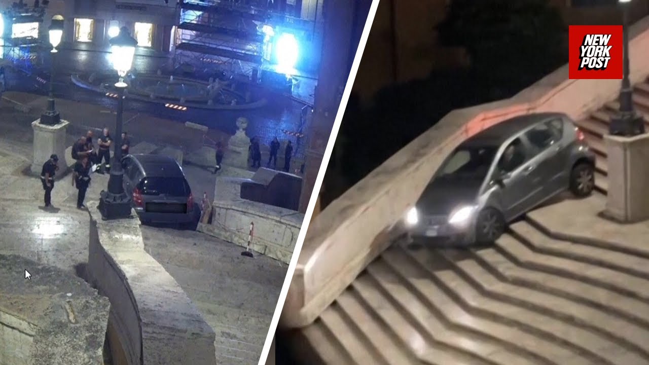 81-year-old mistakenly drives Mercedes down world famous Spanish Steps