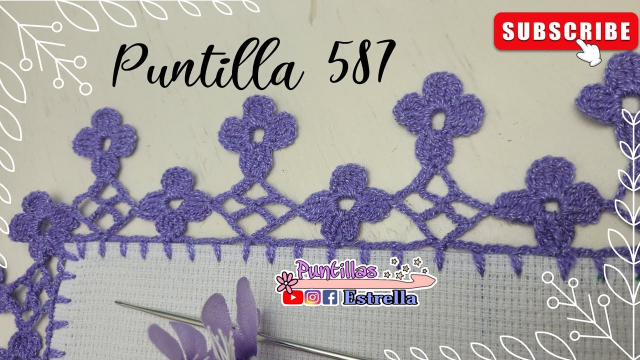 Puntilla 587, puntilla de una vuelta 💜💜 - Puntillas Estrella 🌟