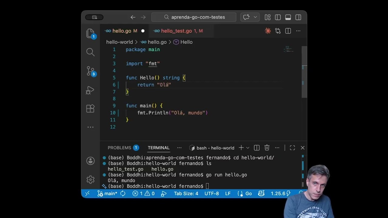 Curso básico de Go - Aula 02 - Olá, Mundo (Parte 1) - Web II 2026.1
