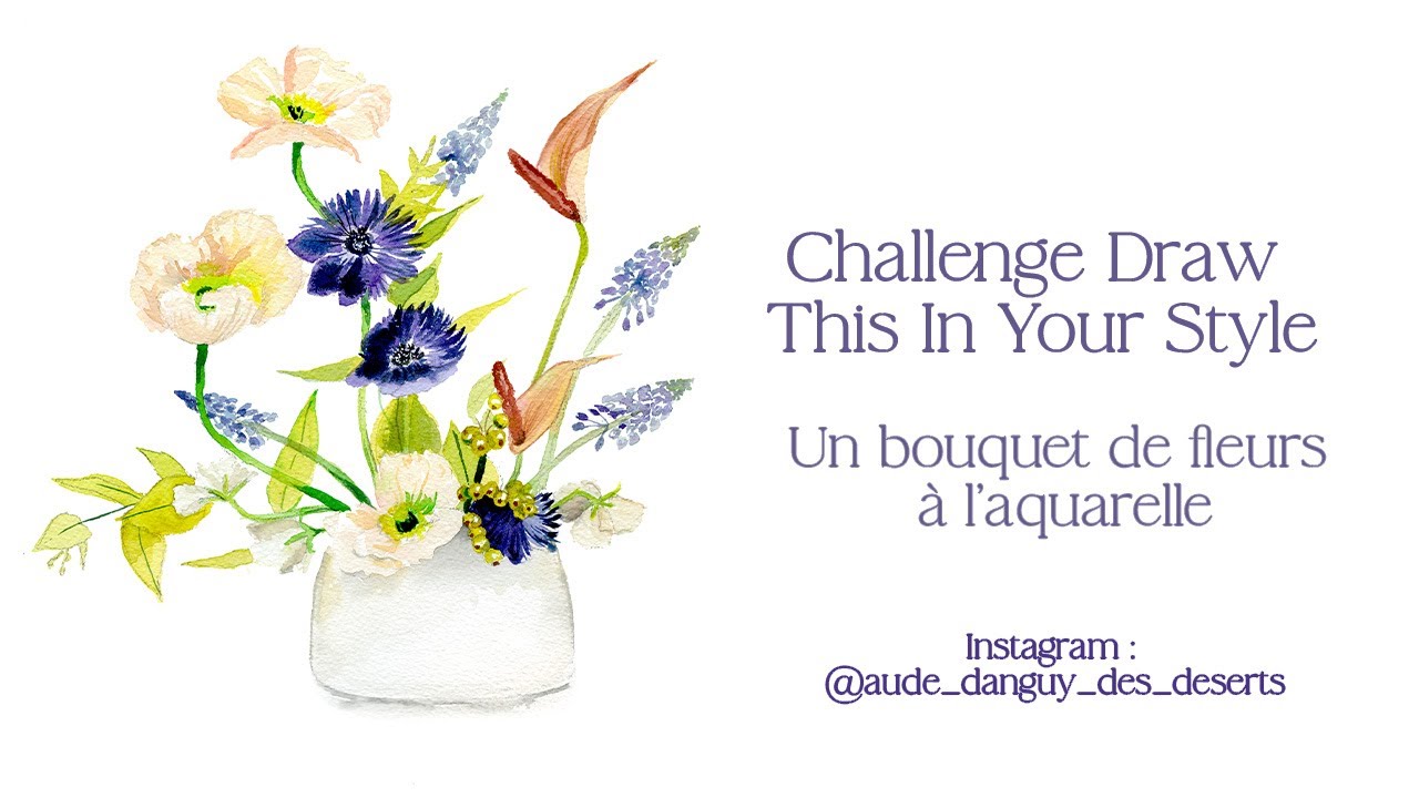 Bouquet de printemps à l'aquarelle