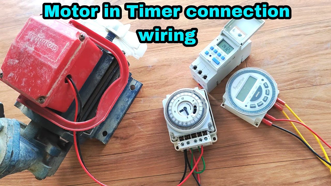 Timer switch se Motor ka connection kaise kre |  single phase motor timer connection | Motor