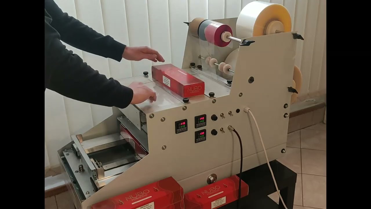 Celofoniarka foliarka kopertowa do paczek i kartonów papierosów