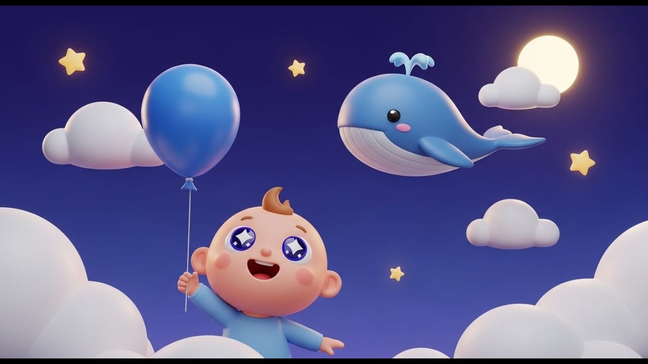 Whale Balloon Blue Blue 🐳🎈 | Fun Kids Nursery Rhyme