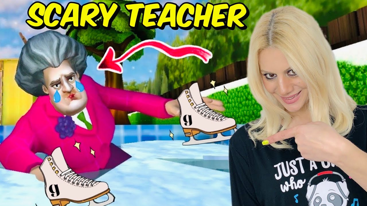 ΒΟΥΛΙΑΞΕ ΣΤΟΝ ΠΑΓΟ ΟΤΑΝ ΕΚΑΝΕ ΠΑΤΙΝΑΖ -SCARY TEACHER 3D Let's Play Kristina @KristinaEkouft
