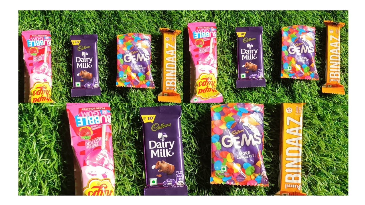 Satisfying unboxing ASMR /chocolate candy dairy milk, /Lollipop 🍭 🍭 and Gems/ opening tasty video 