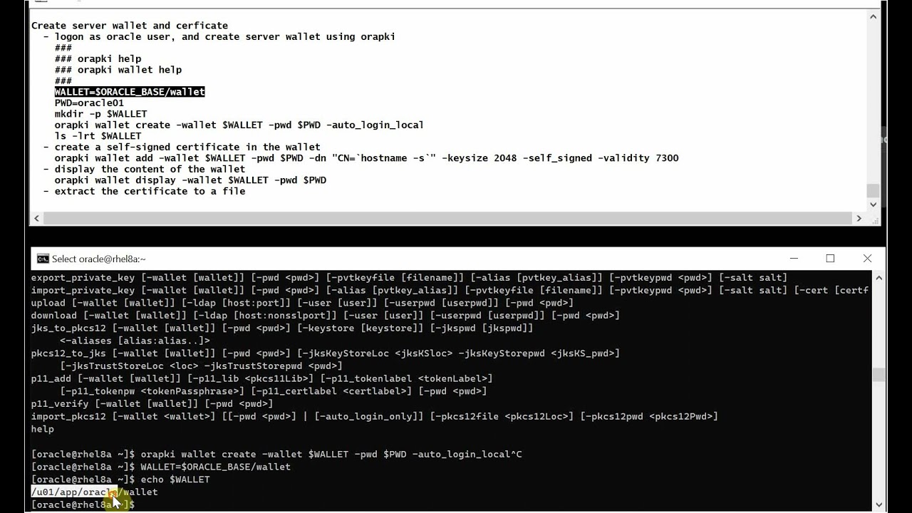 Configure Oracle TLS Connection