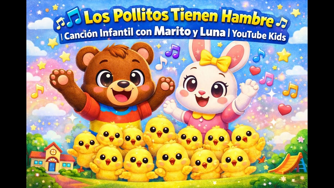 🎵 “Los PoLLITOS Tienen Hambre 🐥🎶 | Canción INFANTIL con Marito y Luna | YouTube Kids” 🎵