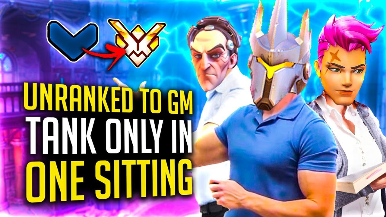 Unranked to GM TANK ONLY PART 2! Overwatch Top 500 Live Stream