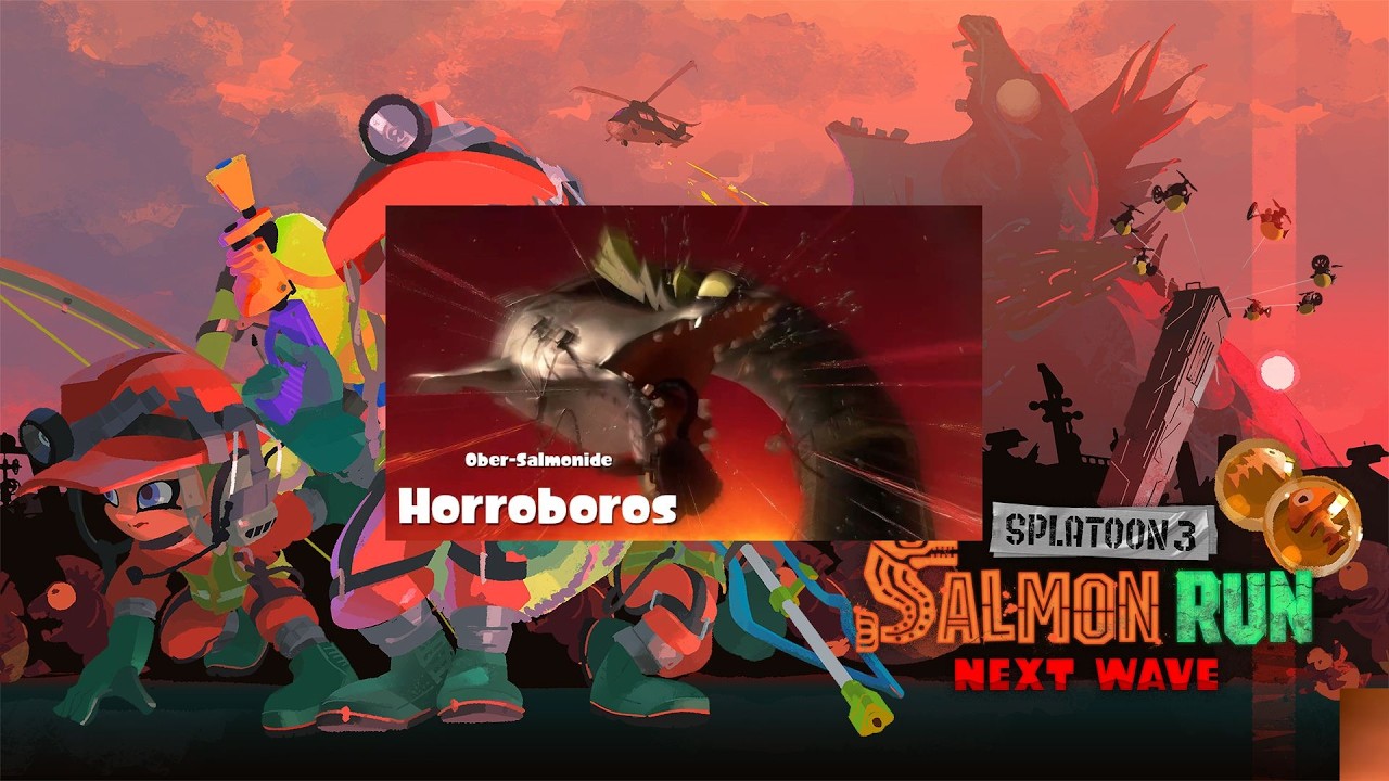 Splatoon 3, Salmon Run, Challenge, Sastrugi, 115 Golden Scales so far.