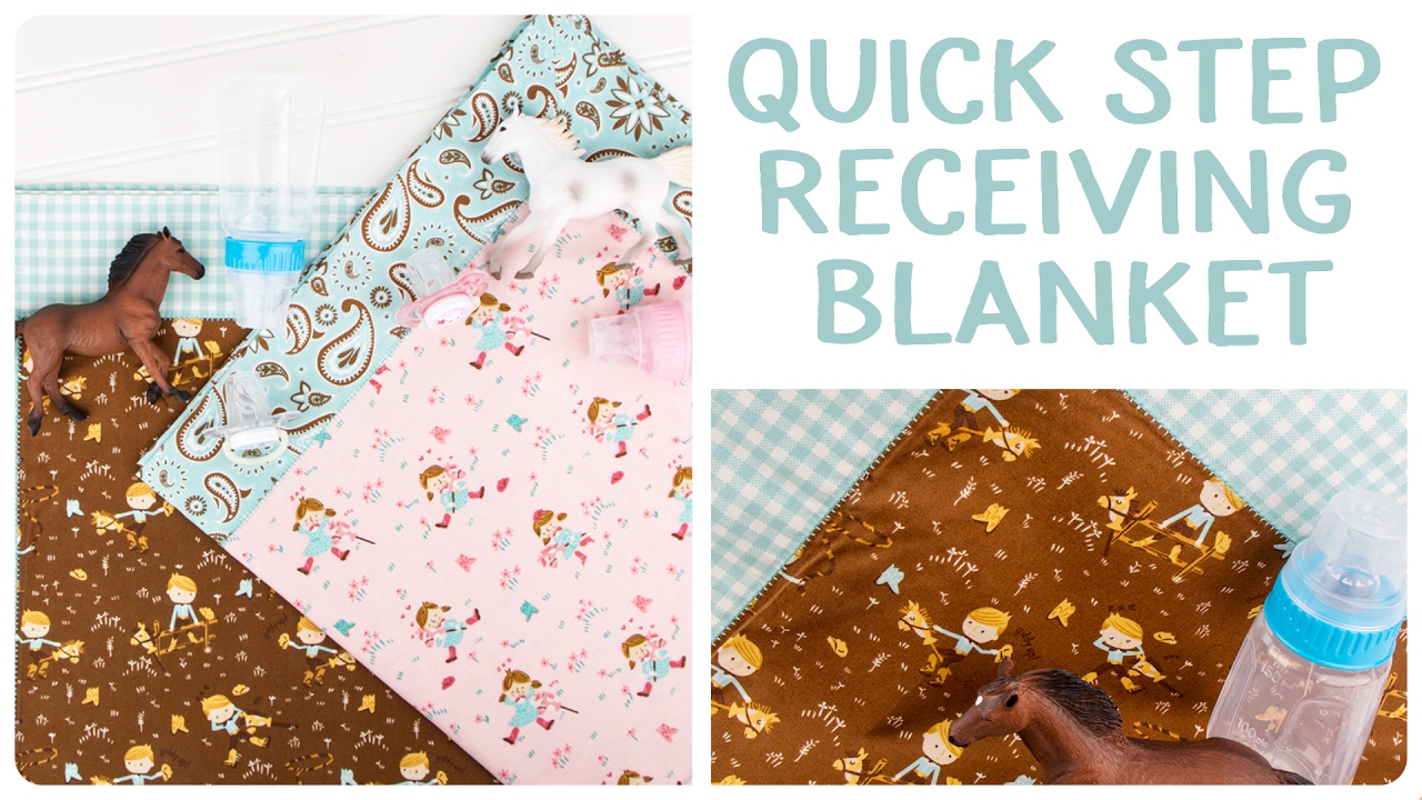 How to Make a Self-Binding Receiving Blanket, no Quilting Needed!