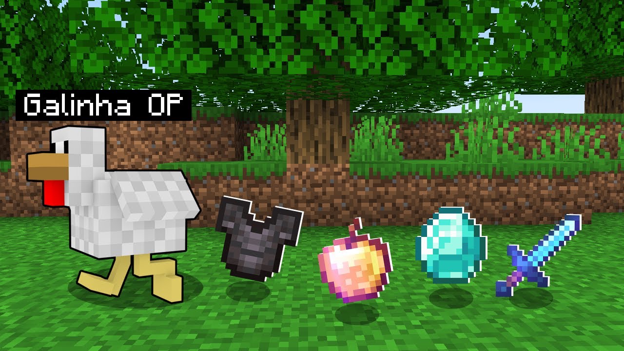 Minecraft: AS GALINHAS BOTAM ITENS MUITO OP!!!