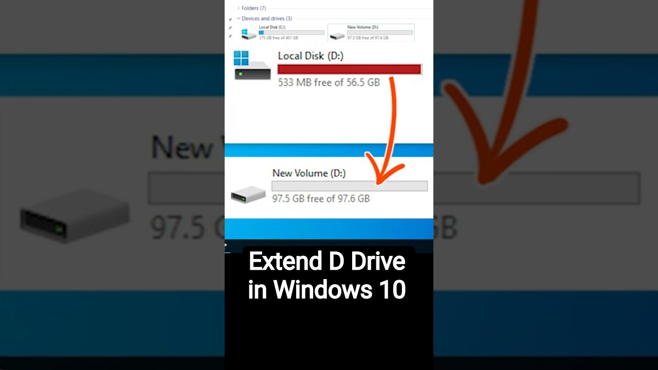 How to Extend D Drive in Windows 10 without Software