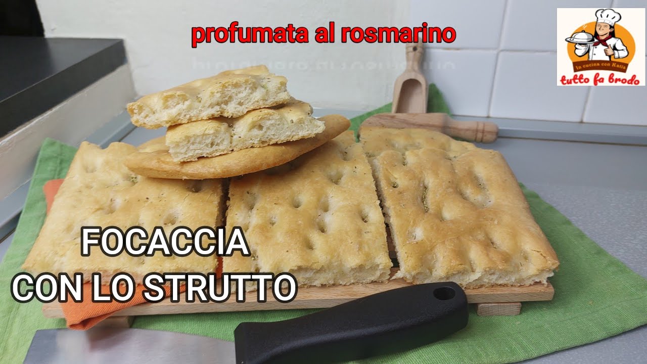 FOCACCIA CON LO STRUTTO al rosmarino |impastare senza filtri |ricetta facile
