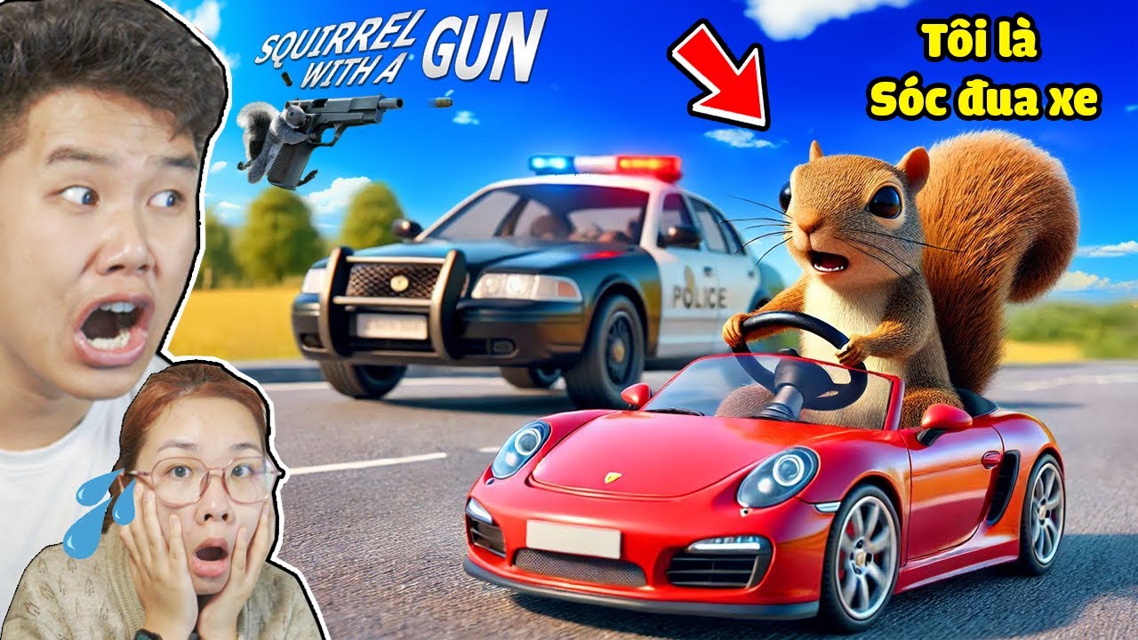 Tôi Là Sóc Trẻ Trâu Đua Xe Troll Cảnh Sát !? bqThanh & Ốc Chơi Squirrel With a Gun - Part 2