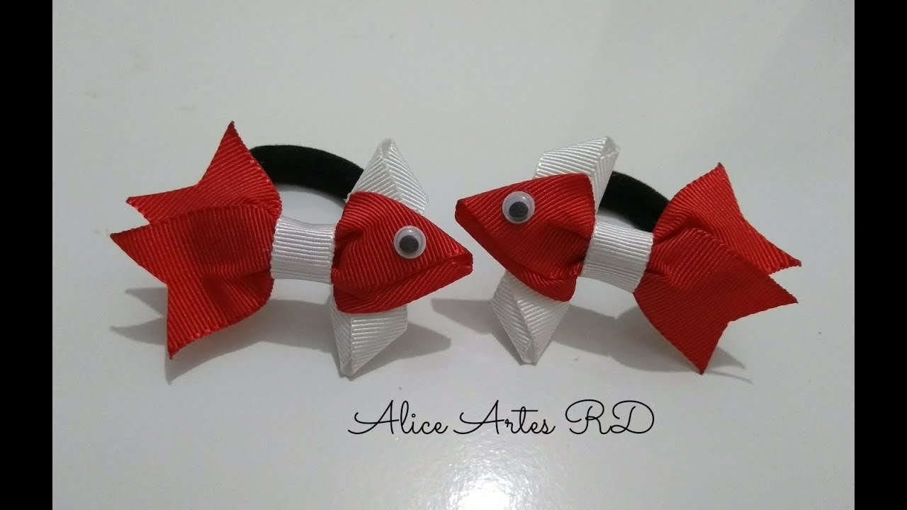 Como fazer Enfeite de cabelo em formato de Peixe Aula 145