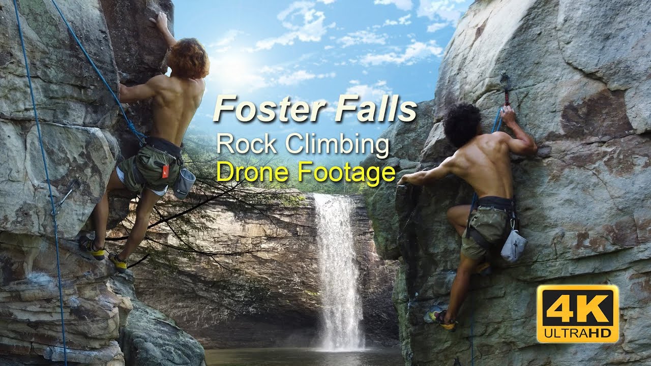 Foster Falls Rock Climbing (4K UHD 60FPS Drone Footage)