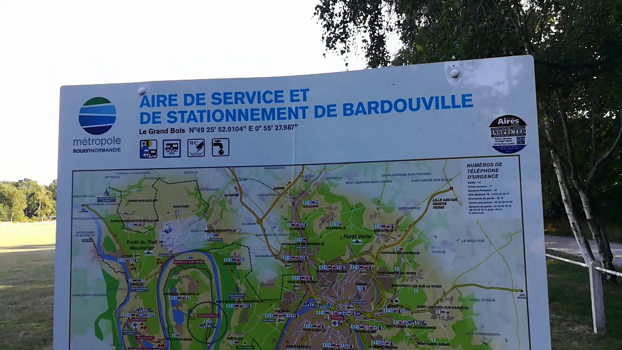 Bardouville Motorhome aire France. Free motorhome overnight parking