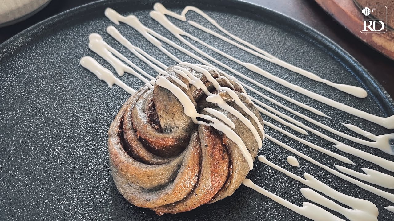 How to make Black Cinnamon Rolls | ASMR | Rick Duong