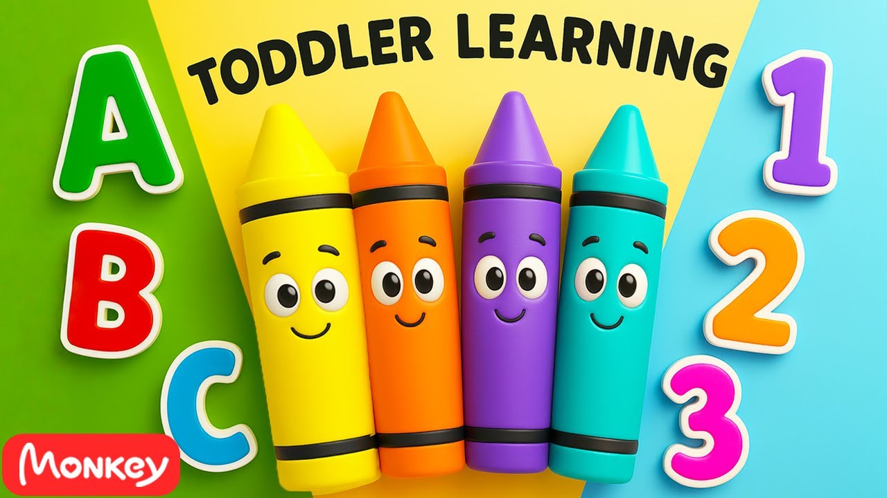 Alphabet ABC Song, Days of the Week, Numbers, Colors 🔢 Toddler Learning Videos | Monkey Junior