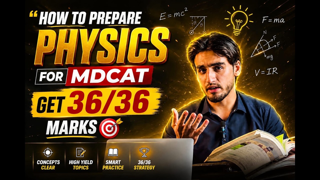 MDCAT Physics 36/36 Marks Guide | Complete Preparation Plan for 2026