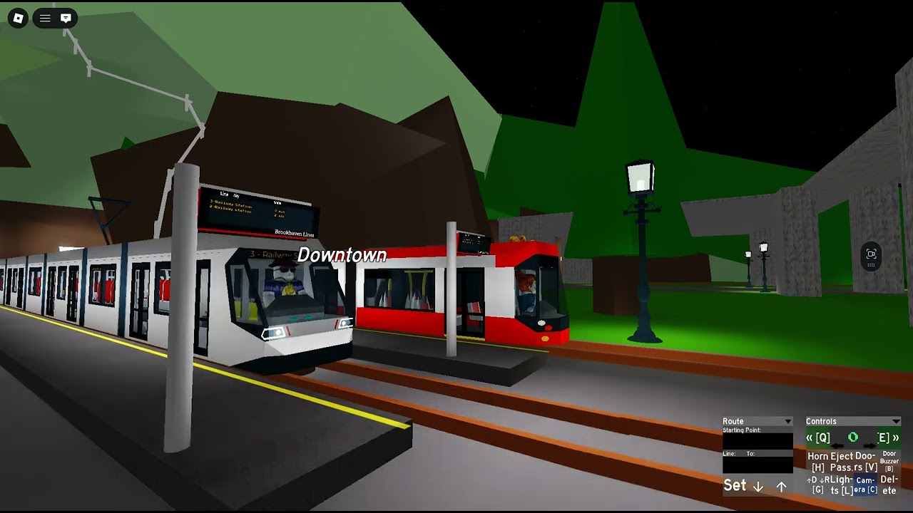 Roblox Brookhaven tram. playing the new updates.