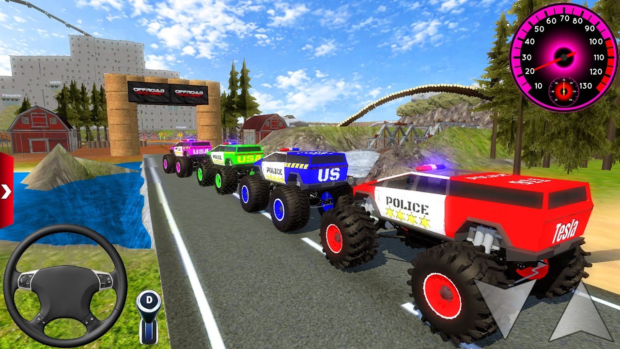 Juegos De Carros - Police Monster Trucks ImpossibleDriver #2- CarExtreme Racing FHD Android Gameplay