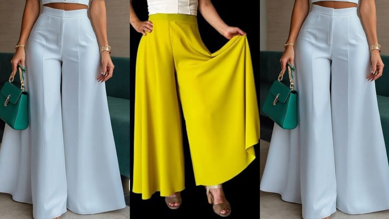 CIRCULAR PALAZZO PANT CUTTING AND STITCHING/WIDE LEG FLARE PANT SEWING TUTORIAL 