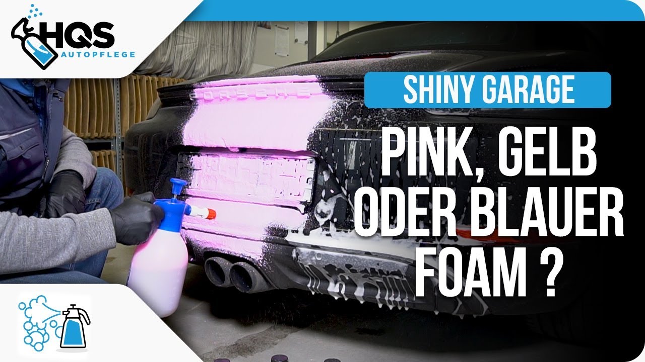 HQS Autopflege - Shiny Garage Pink, Yellow, blue SnowFoam