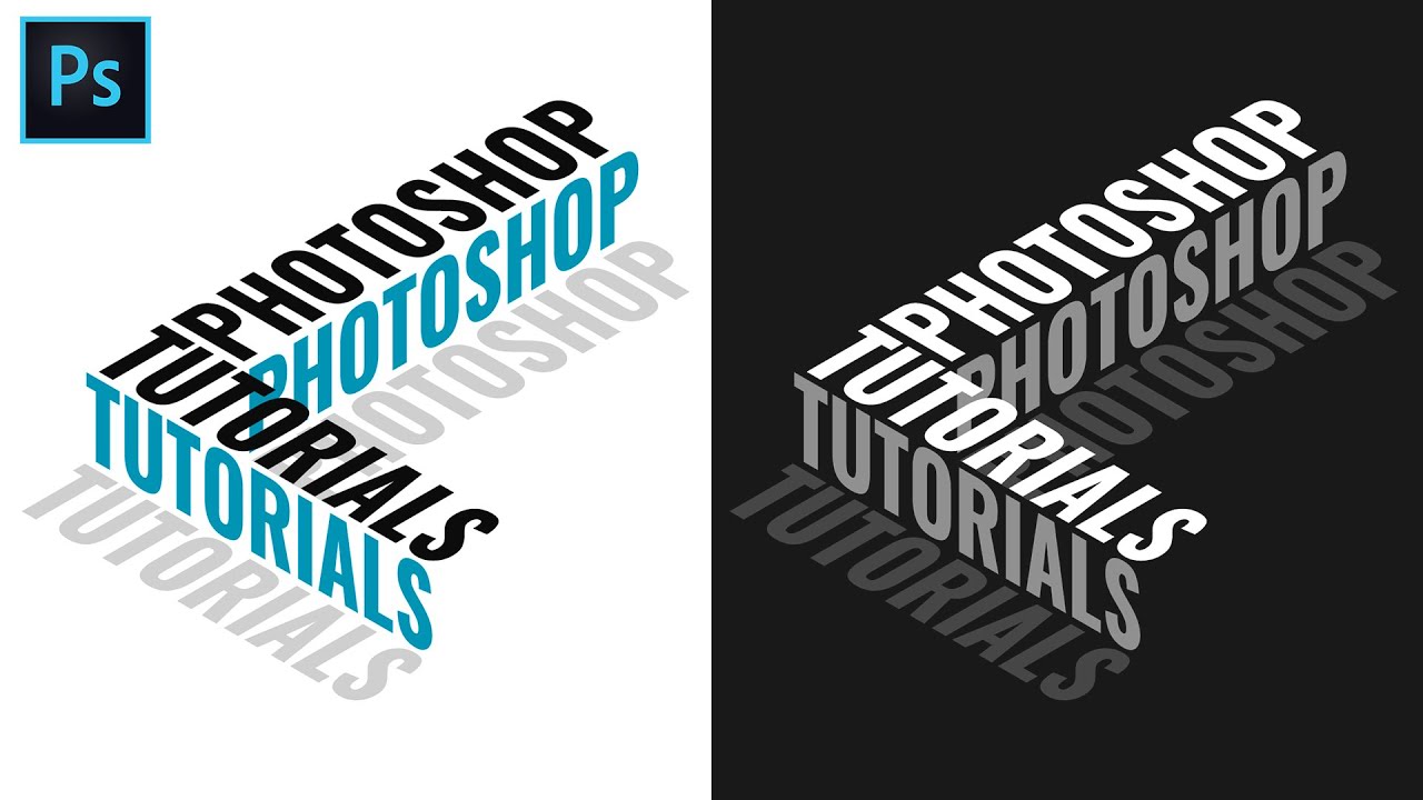 Isometric 3D Text Effect - Typography Photoshop Tutorial