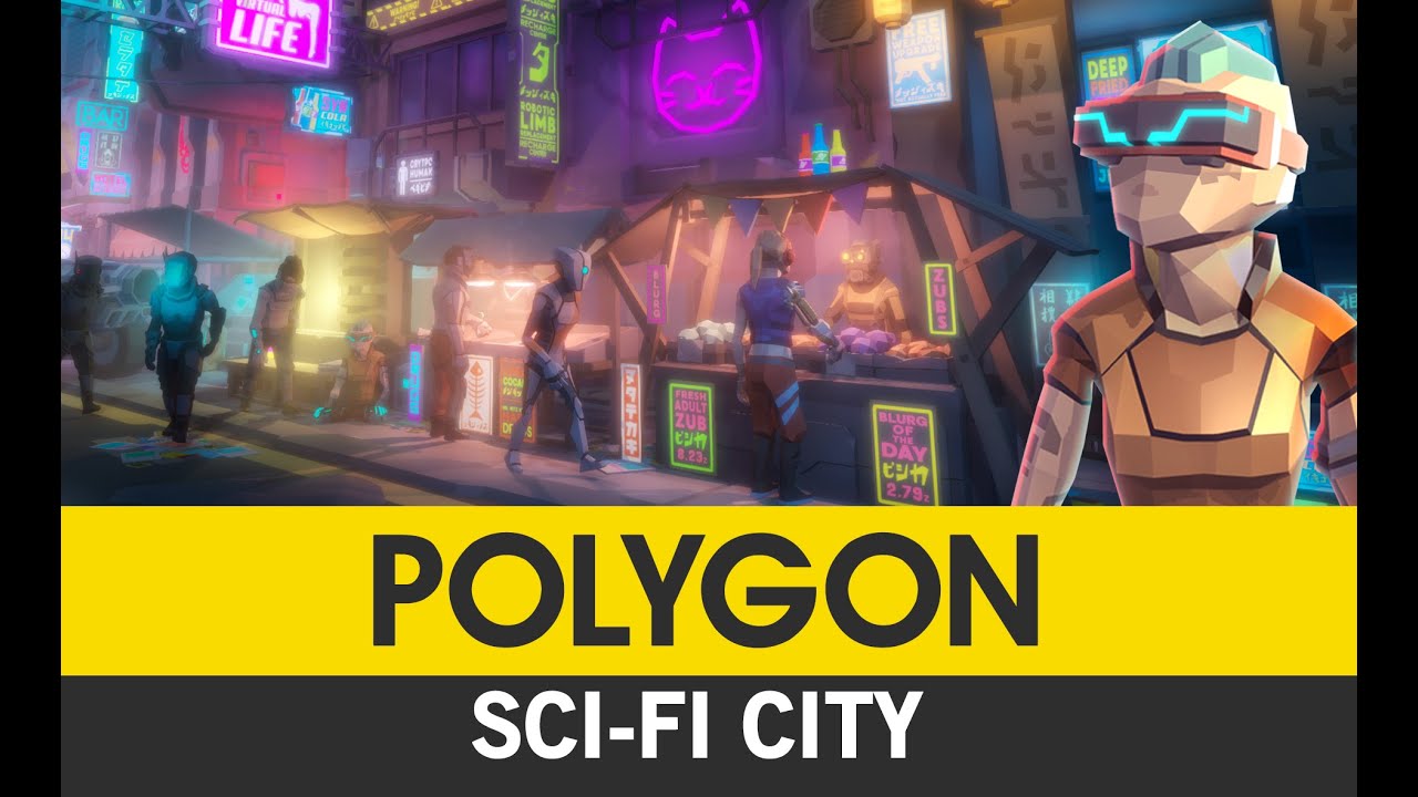 POLYGON Sci-Fi City - (Trailer) 3D Low Poly Art for Games by #SyntyStudios