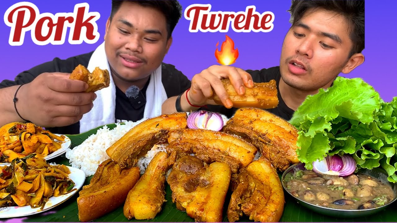 Pork curry mukbang 🤗//etao prek2 lwbiga😁//fajana fudare😊//