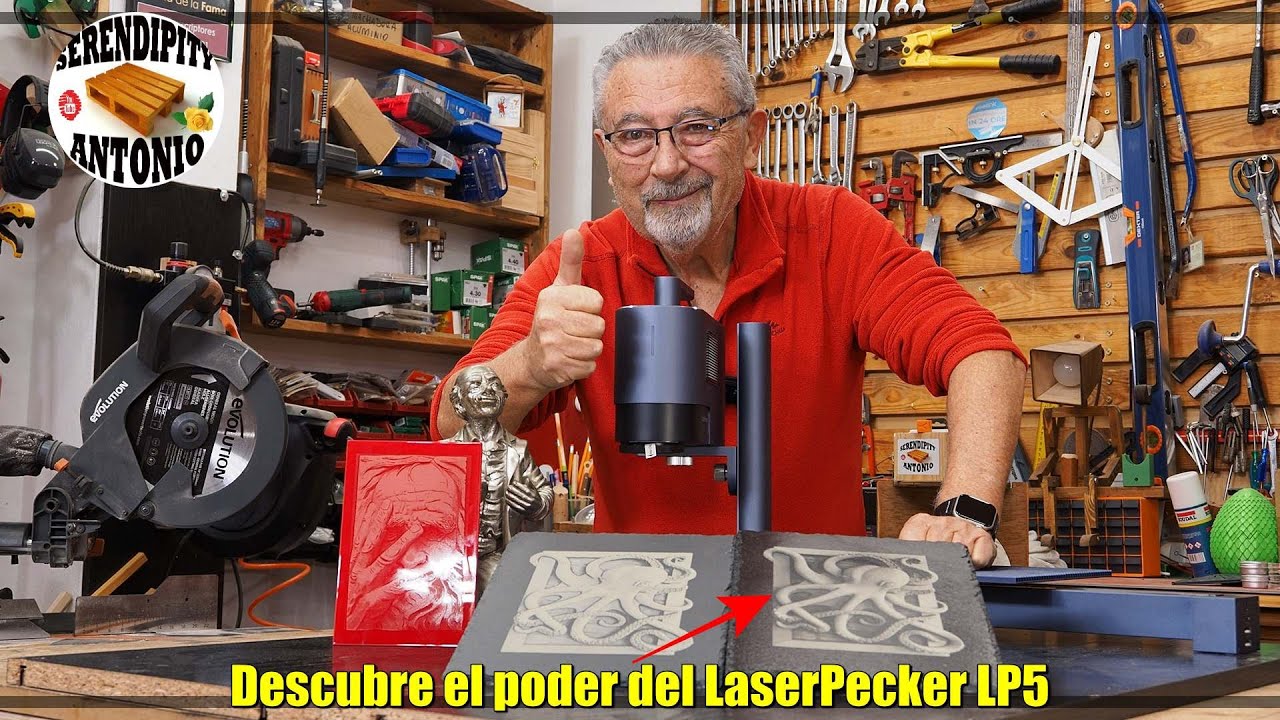 ¡Grabo y corto metacrilato y pizarra con el láser LaserPecker LP5!