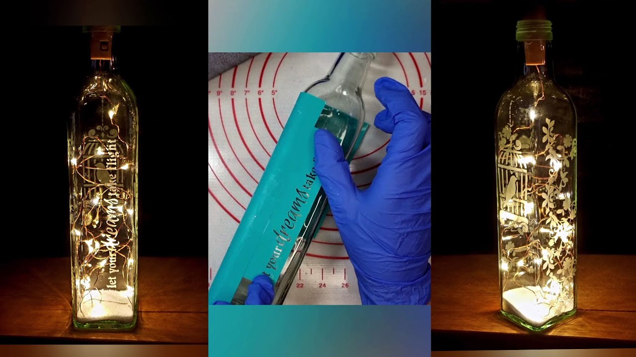 How to etch glass with self-adhesive stencils