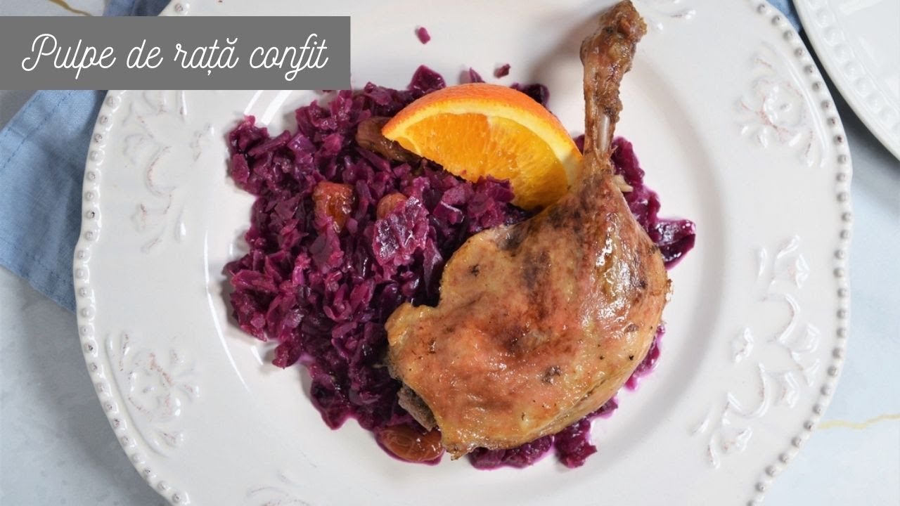 Pulpe de rata confit cu varza rosie
