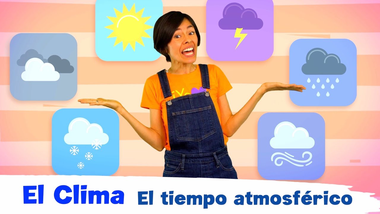 El Clima &bull;&nbsp;El Tiempo Atmosf&eacute;rico - Soleado, nublado, lluvia, hace viento - Canci&oacute;n educativa